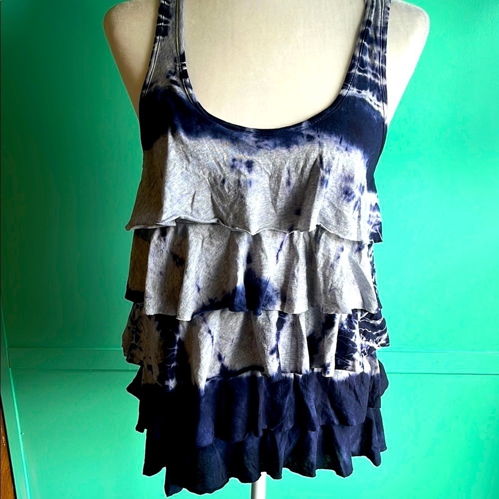 Super cute racer back ruffle tiered tank
